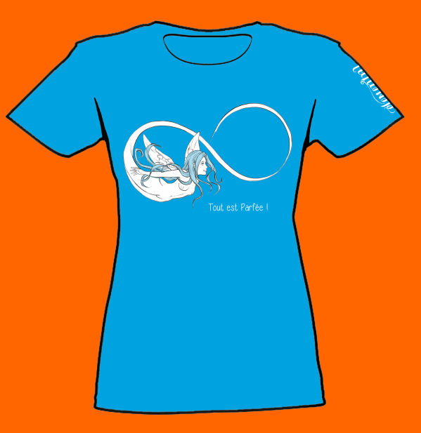 T-shirt Fée femme bleu